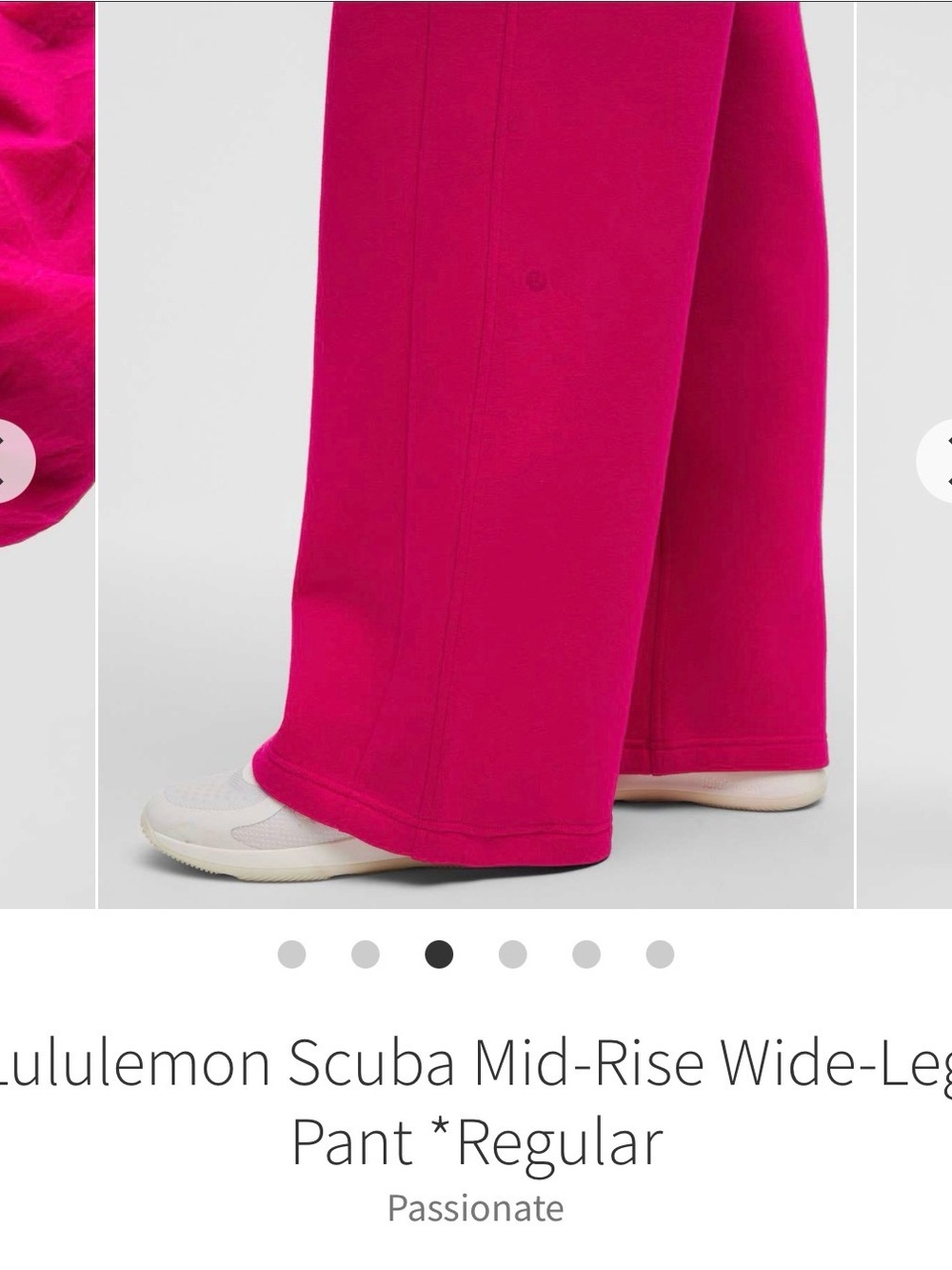 NWT Lululemon Scuba Wide-Leg Pants in Passion Fruit Size M - Picture 4 of 14